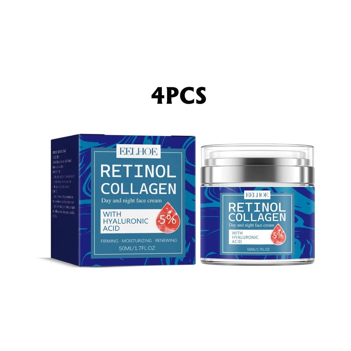 EELHOE Retinol Collagen Cream Lightens Fine Lines Tightens Skin Evens Skin Tone Moisturizes Face Cream Improve Skin Elasticity - M & M Global