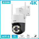 ZOSI C296 5MP/8MP PTZ WiFi Camera Person Vehicle Package Detect Wireless CCTV Video Surveillance Camera Home Security Protection