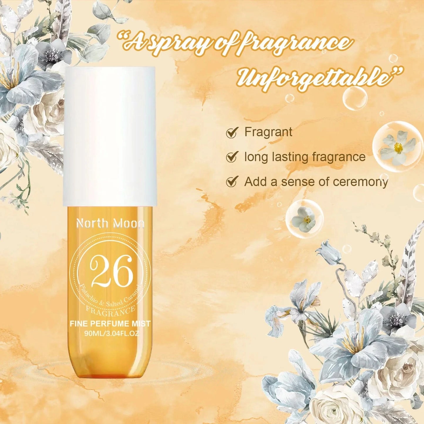 North Moon Brazilian Perfume Spray Air Freshener Floral Scent Long Lasting Fragrance Romantic Dating Flirting Pheromone Perfume - M & M Global