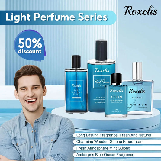 Roxelis Pheromone Light Perfume Spray For Men Lasting Fragrance Scent Of Fresh Natural Elegant Release Charming Dating Perfume - M & M Global