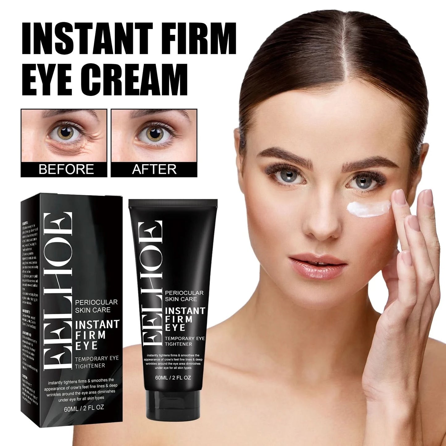 EELHOE Periocular Care Cream Instant Firm Delicate Eye Skin Reduces Under-Eye Bags Anti Aging Fine Lines Temporary Eye Tightener - M & M Global