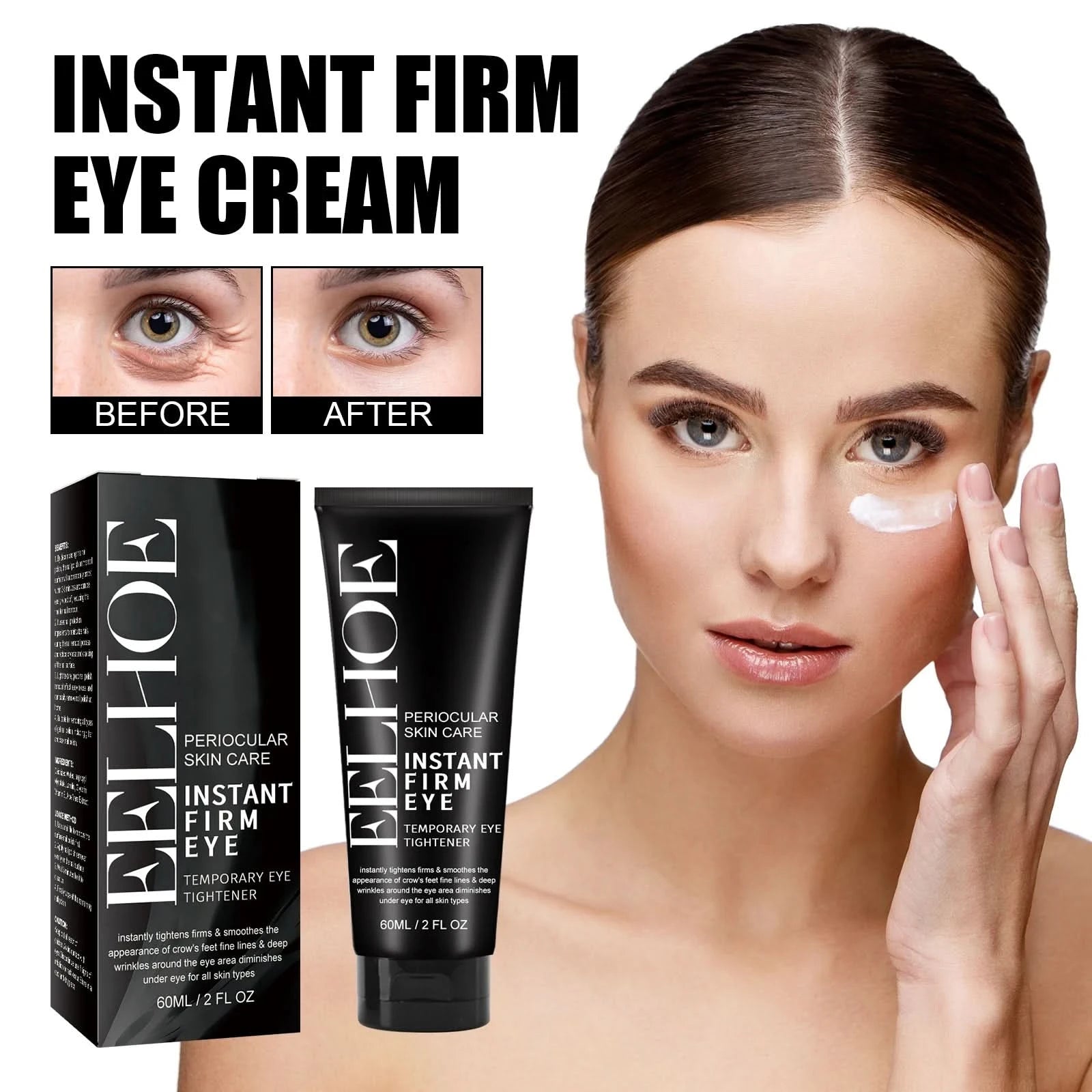 EELHOE Periocular Care Cream Instant Firm Delicate Eye Skin Reduces Under-Eye Bags Anti Aging Fine Lines Temporary Eye Tightener - M & M Global