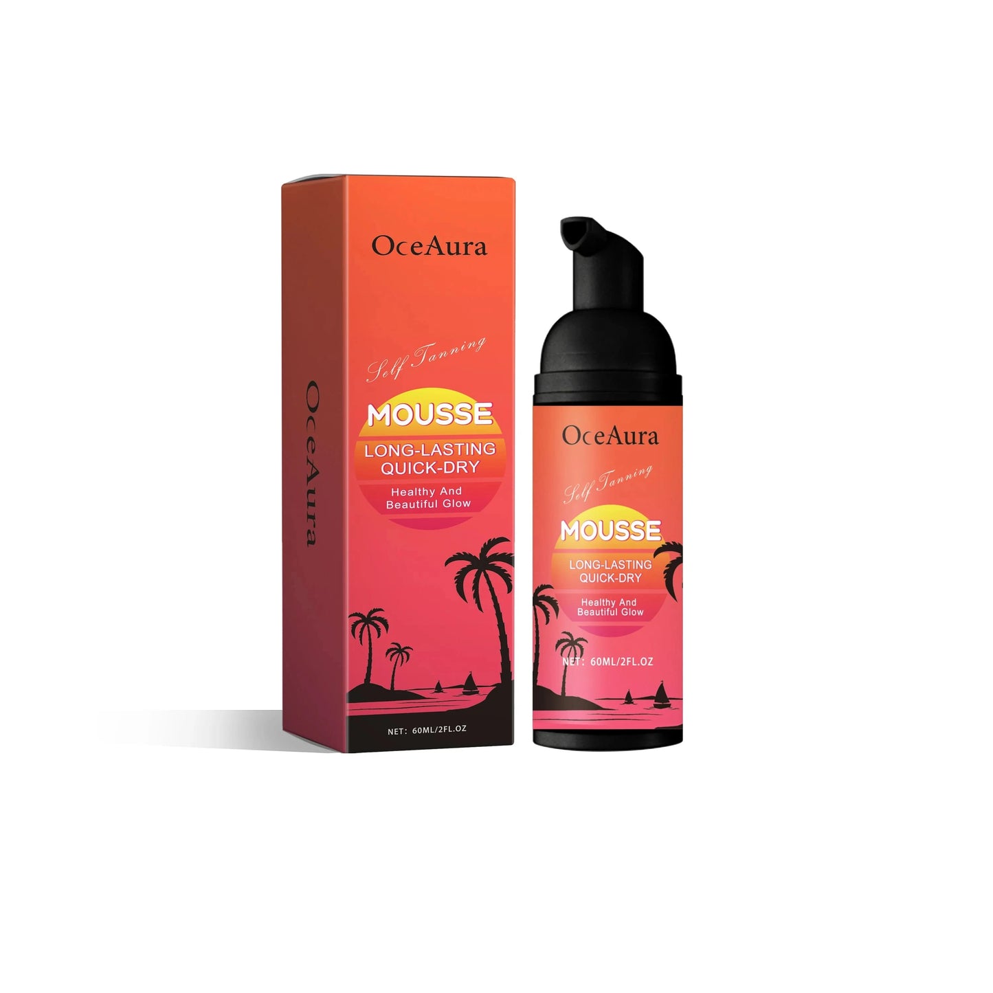 Oceaura Sunless Tanning Lotion Repair Sun Damaged Bronzer Skin Moisturizing Improve Luster Smoothing Natural Tanning Mousse - M & M Global