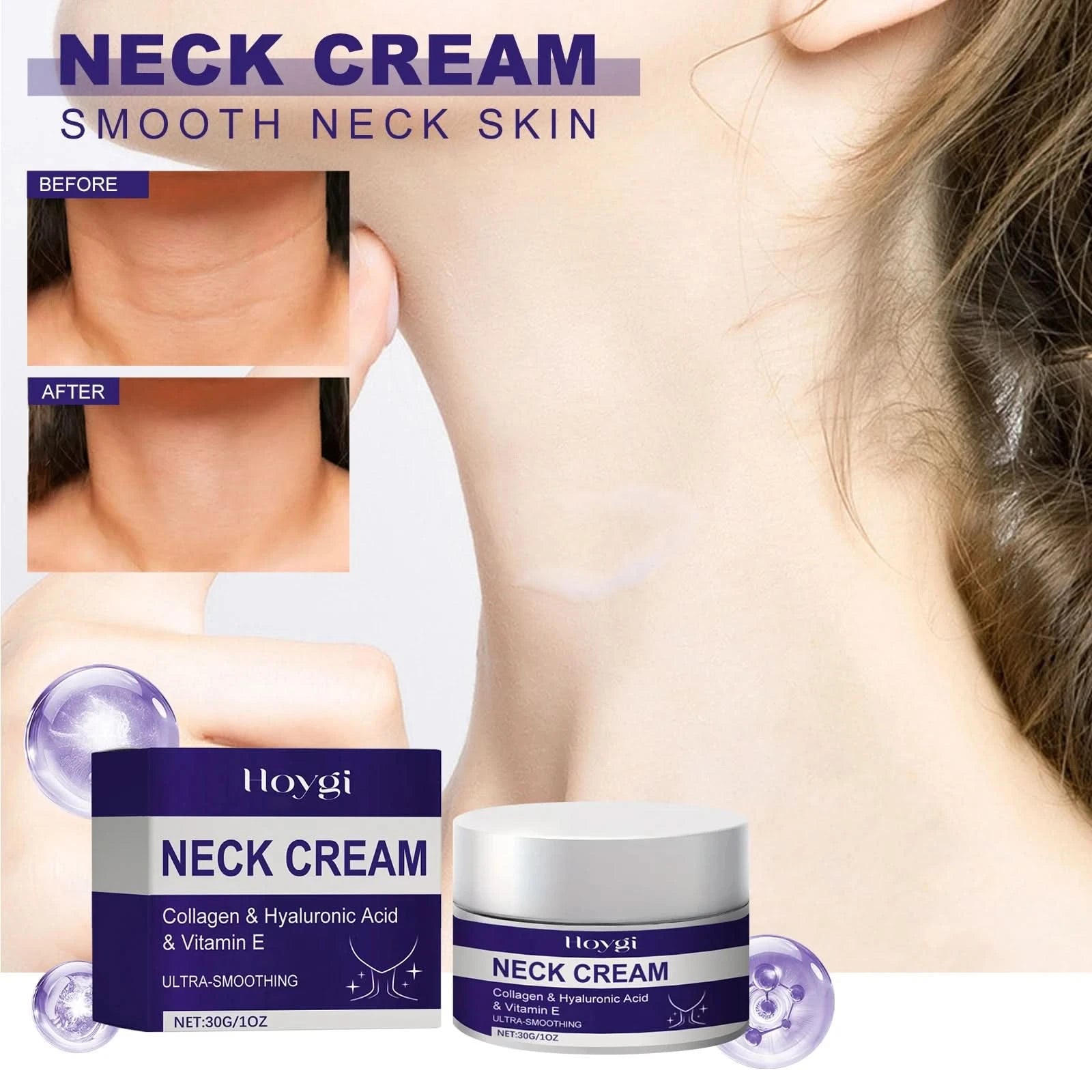 Hoygi Neck Care Cream Deeply Moisturizing Fade Fine Lines Brightening Skin Tone Remove Neck Wrinkles Firming Neck Cream - M & M Global