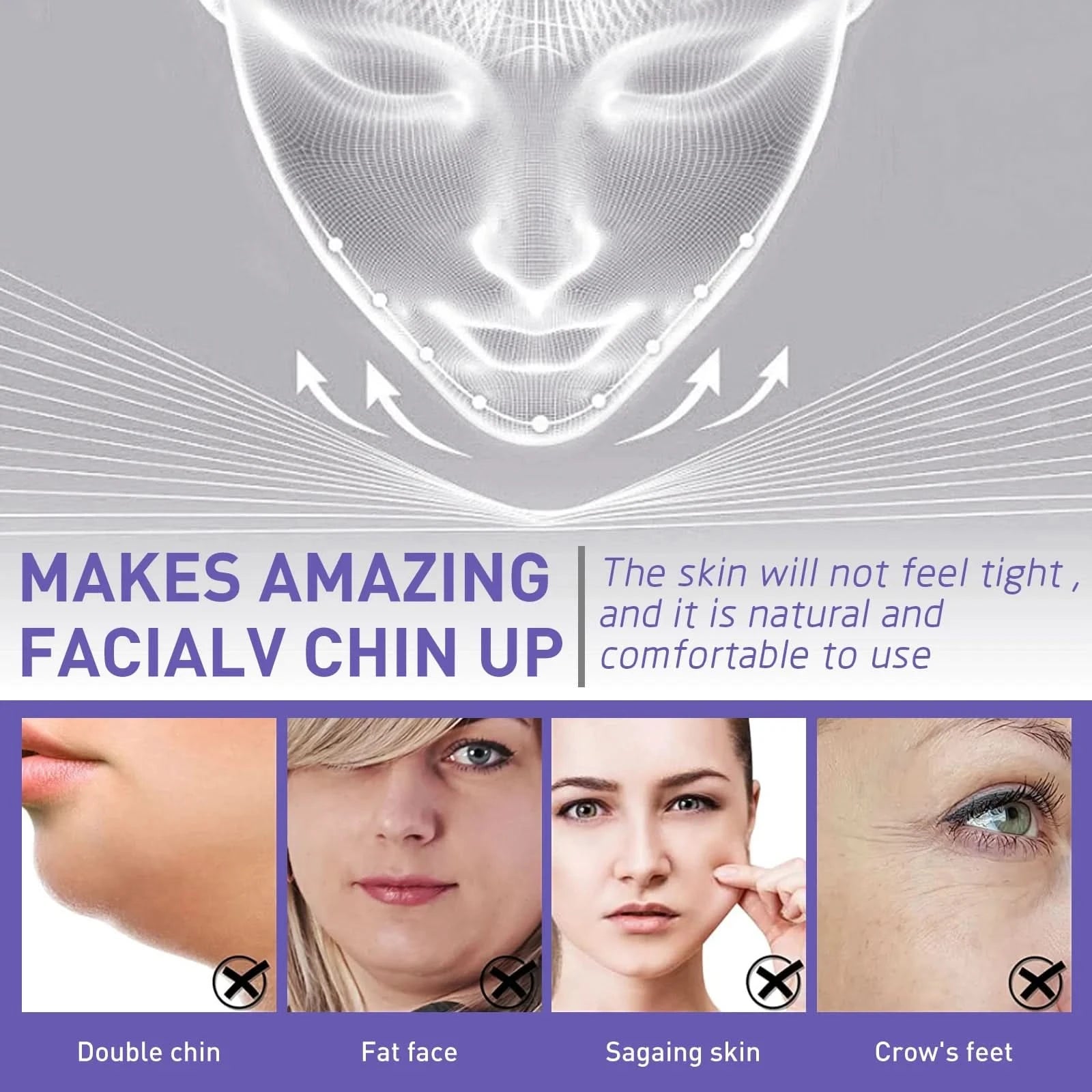 EELHOE V-shaped Lifting Face Patch for Facial Lifting Tightening Chin Reducing Fine Lines Shaping V-shaped Melon Seed Face Patch - M & M Global