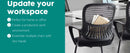 JHK Ergonomic Office Chair No Wheels with Comfy Armrest and Mesh Lumbar Support Back Basket Design for Guest Reception