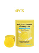 West&Month 60pcs Kojic Acid Turmeric Exfoliating Cleansing Pads Glow Facial Wash Remove Dead Skin Acne Melanin Hydrate Face Pads - M & M Global