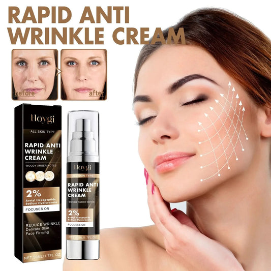 Hoygi 50ml Rapid Anti Wrinkle Cream Instant Remove Wrinkles Fine Line Moisturize Firming Face Hydrating Brightening Facial Cream - M & M Global