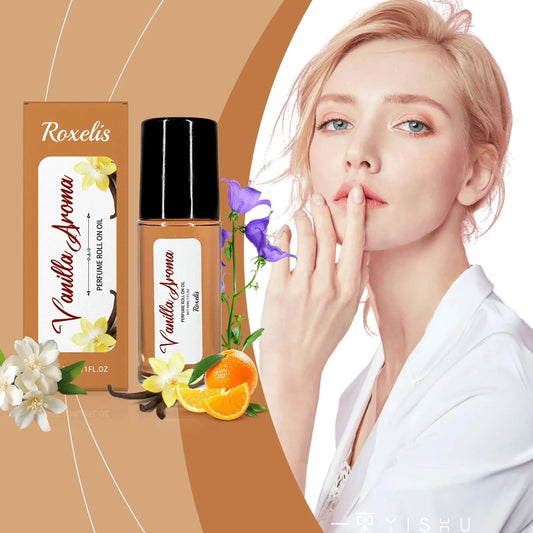 Roxelis 30ml Orange Vanilla Perfume Roller Ball Pheromone Long Lasting Fragrance Aromatherapy Skin Flirting Deodorant Perfume - M & M Global