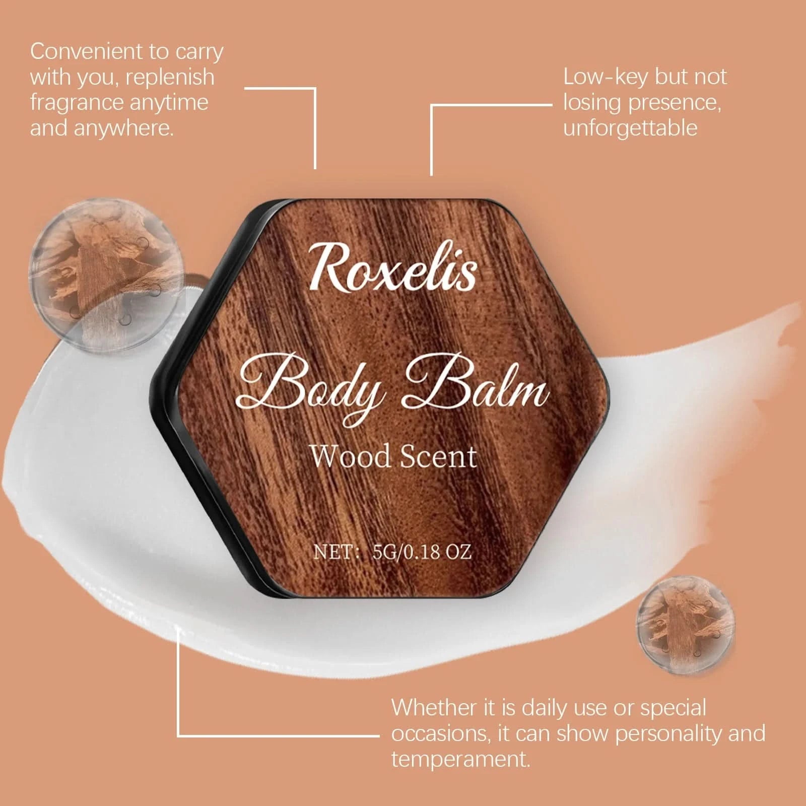 Roxelis 5g Pheromone Solid Perfume Mint Wood Cedar Lasting Aroma Deodorant Flirting Dating Charm Attractive Body Scent Perfume - M & M Global