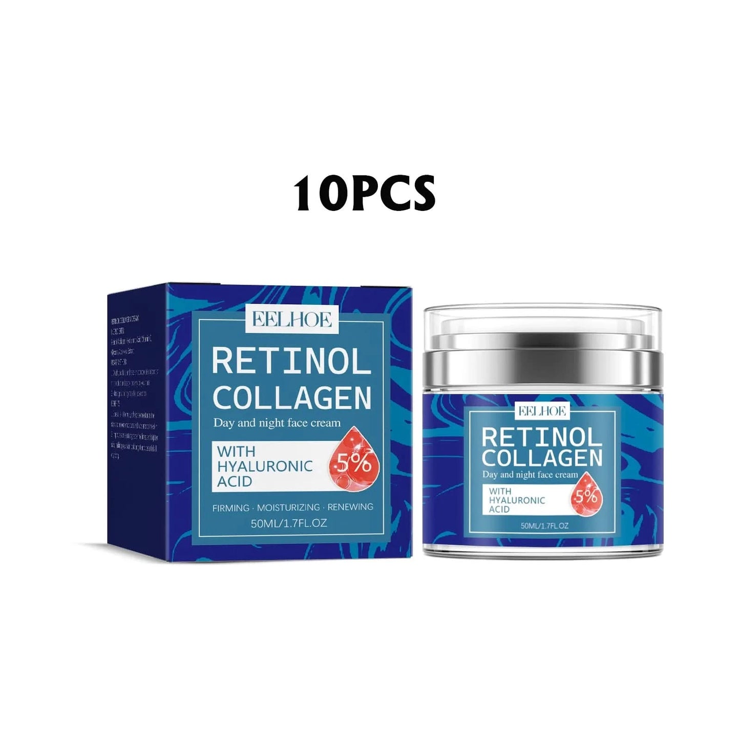 EELHOE Retinol Collagen Cream Lightens Fine Lines Tightens Skin Evens Skin Tone Moisturizes Face Cream Improve Skin Elasticity - M & M Global