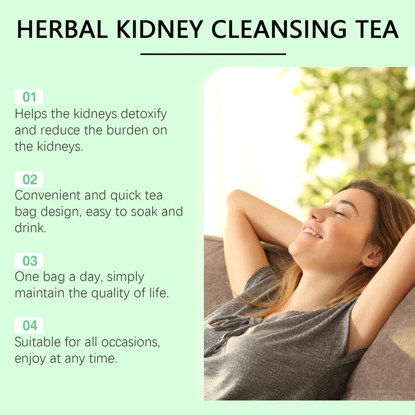 Googeer 20pcs Kidney Detox Tea Herbal Detoxify Cleaning Enhance Immune System Body Health Dietary Supplement Kidney Detoxify Tea - M & M Global