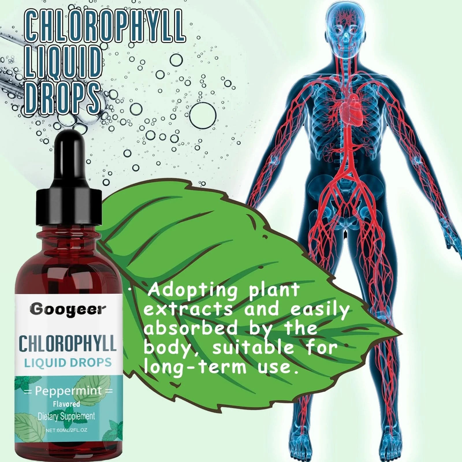 Googeer 60ml Dietary Energy Enhancement Drops Remove Oral Odor Improve Health Shaping Body Curve Enhance Immune Lose Weight Drop - M & M Global