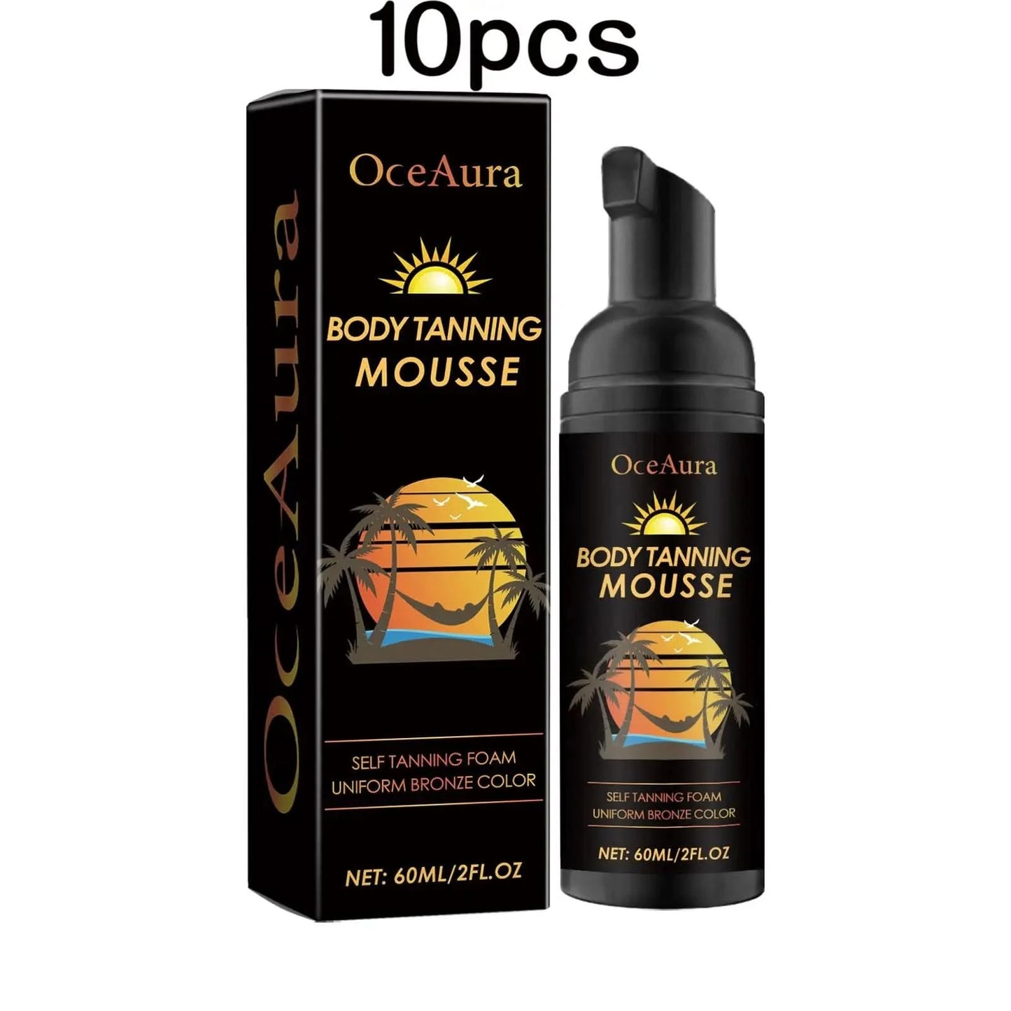 Oceaura 60ml Tanning Accelerator Mousse Self Fake Tan Beach Solarium Sunburn Repair Moisture Bronze Skin Sunless Tanning Lotion - M & M Global