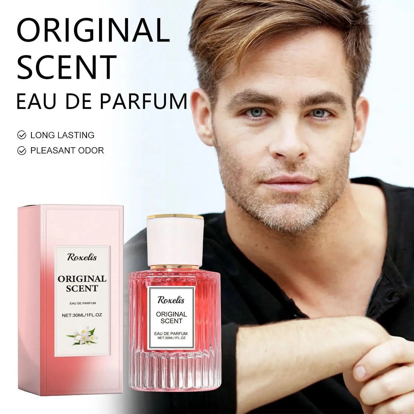 Roxelis 30ml Jasmine Pheromone Perfume Long Lasting Scent Sexy Floral Daily Dating Attracting Flirting Mist Body Aroma Perfume - M & M Global