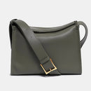 Zency Women's Messenger Bag Soft Genuine Leather Crossbody Bag Satchel Large Capacity Pockets Designer Dark Green Handbag - M & M Global