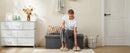 JHK Living Room Hidden Storage Footstool Toy Box Bedroom Bench Linen Fabric Easy Assemble Strong Load-bearing Capacity Stool