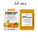 Oceaura Turmeric Lemon Soap Bar for Cleaning Face Body Gentle Cleaning Pores Brightening Skin Tone Smoothing Skin Cleaning Soap - M & M Global