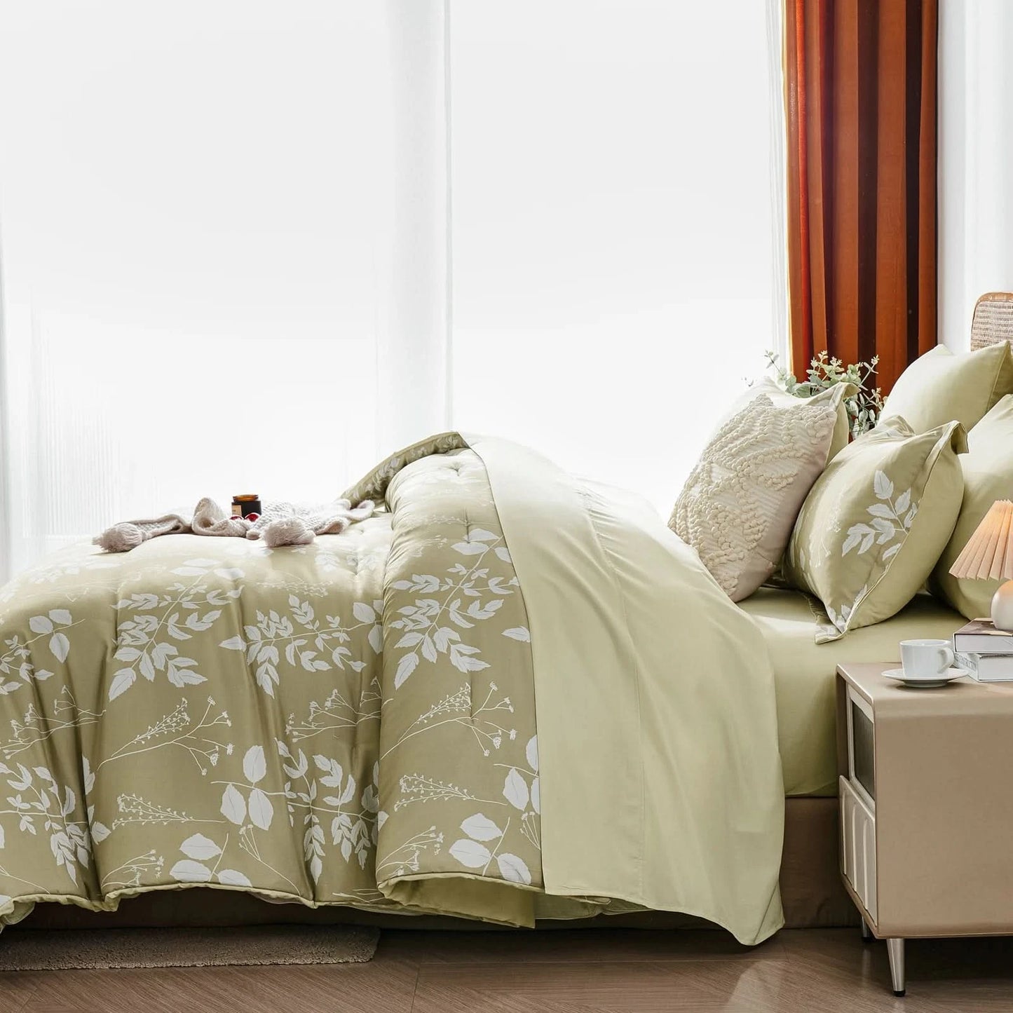 Blue bed with pillows and a blanket in a bedroom setting
Comfora Cozy Bedding Set
sage green bedding
white bedding set
comforter set queen
floral duvet cover
Comfora Cozy Bedding Set
plush comforter set cozy pack
ultra-soft all-season comforter and shams
luxury cozy bedding set online
warm textured comforter set King/Queen
