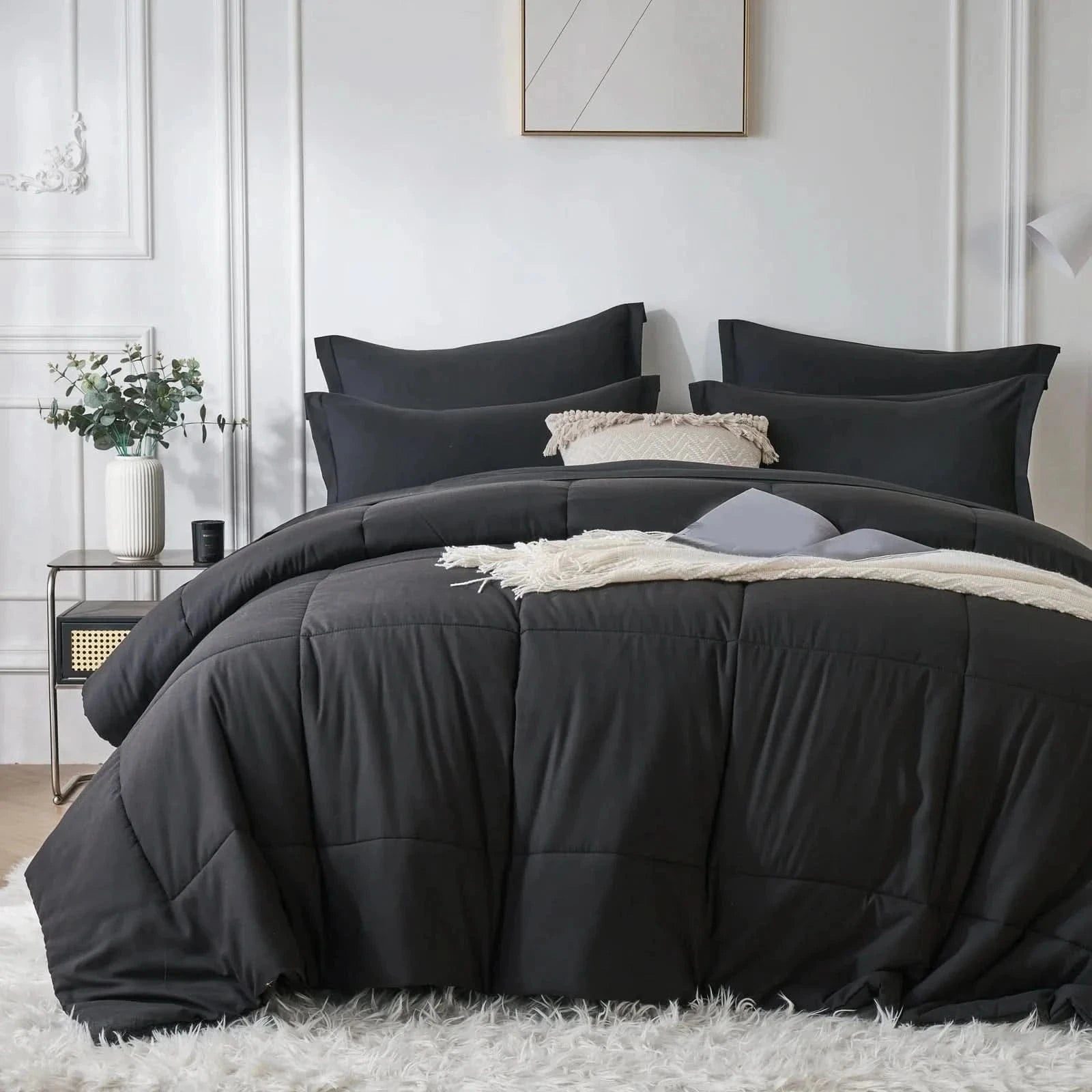 Blue bed with pillows and a blanket in a bedroom setting
Comfora Cozy Bedding Set
sage green bedding
white bedding set
comforter set queen
floral duvet cover
Comfora Cozy Bedding Set
plush comforter set cozy pack
ultra-soft all-season comforter and shams
luxury cozy bedding set online
warm textured comforter set King/Queen
