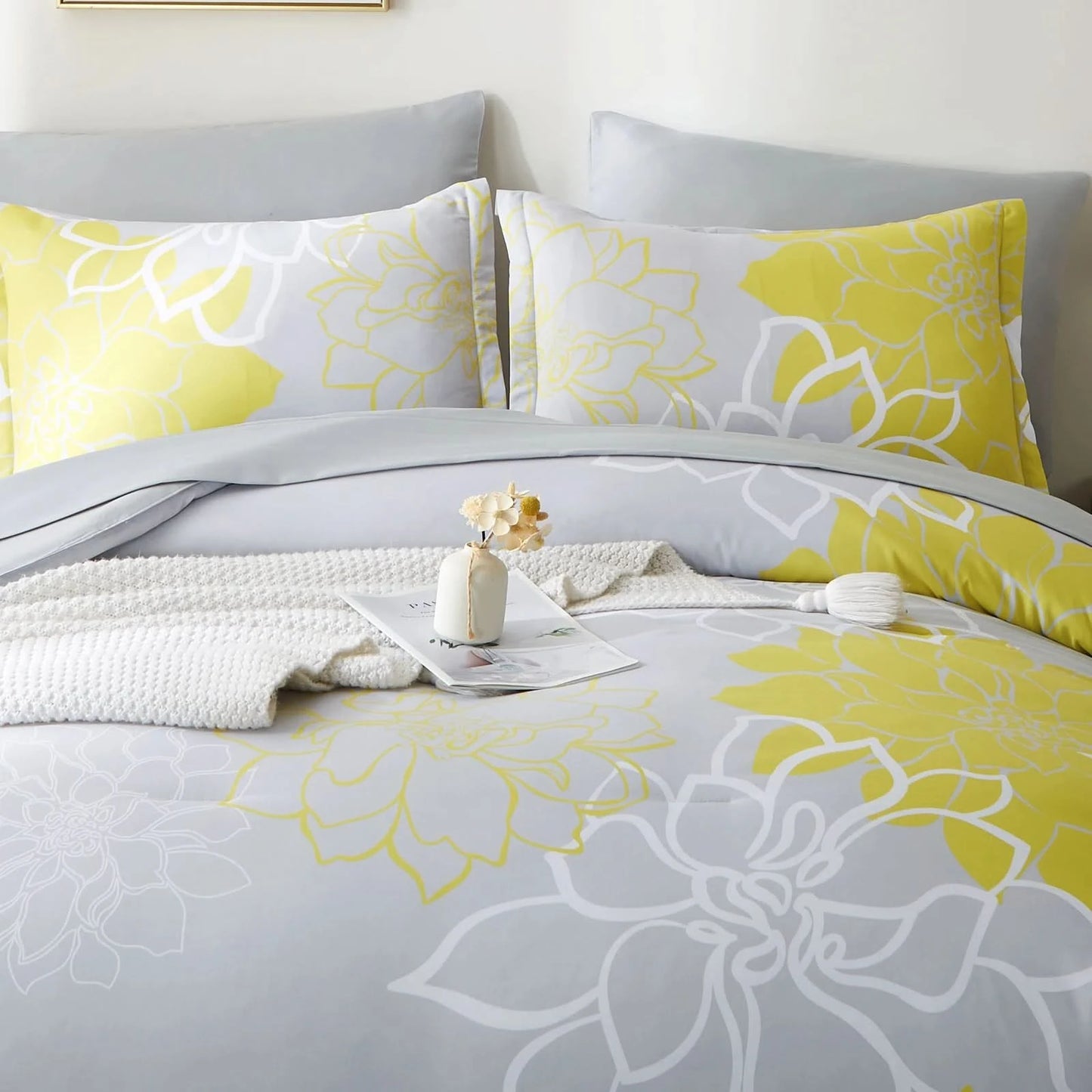 Floral patterned bedding set with yellow and gray design on a bed.
floral duvet cover
Comfora Cozy Bedding Set
plush comforter set cozy pack
ultra-soft all-season comforter and shams
luxury cozy bedding set online
warm textured comforter set King/Queen

Green Plant Bedding

Botanical Quilt Set
Nature Print Bedding

5 Piece Bedding Set

7 Piece Bedding Set

Soft Microfiber Quilt

Breathable Bedding Set
