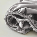 Folded gray fitted sheet on a light surface
Queen Bedding Set, 7 Piece Bedding Set, Pinch Pleat Comforter, Geometric Bedding, Microfiber Bedding, All Season Comforter, Soft Bedding, Machine Washable, Hypoallergenic Comforter, Luxury Bedding Set, Polyester Bedding, Hotel Quality Bedding, Elegant Bedroom Decor, Gift Bedding Set, Modern Bedding