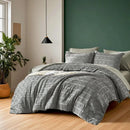Gray checkered comforter on a bed in a bedroom with green wall and wooden floor.

Floral textured comforter

Ultra-soft microfiber comforter

Cut flower design bedding

All-season quilt set

Lightweight comforter set

Solid color bed set

Machine washable bedding

Fade-resistant bedding

Cozy bedroom gift set
