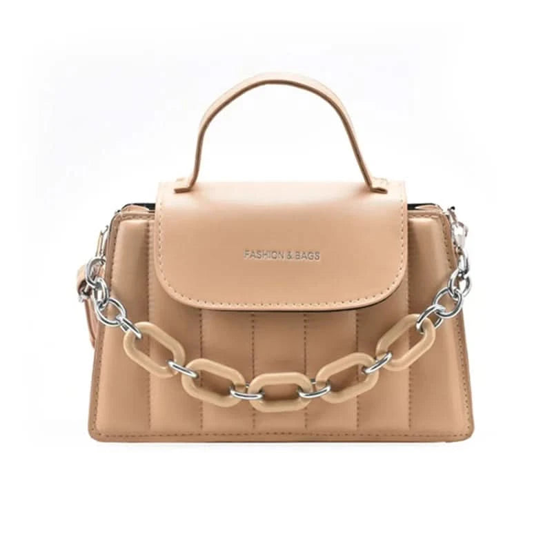 New Chains Shoulder Bag Women Solid Color Crossbody Bag Designer Messenger Handbag and Purse Luxury Top-handle Bag feminina - M & M Global