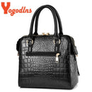 Yogodlns Luxury Crocodile Pattern Handbag Women Winter New PU Leather Tassel Shoulder Bag Brands Design Handle Bag Lady Purse - M & M Global