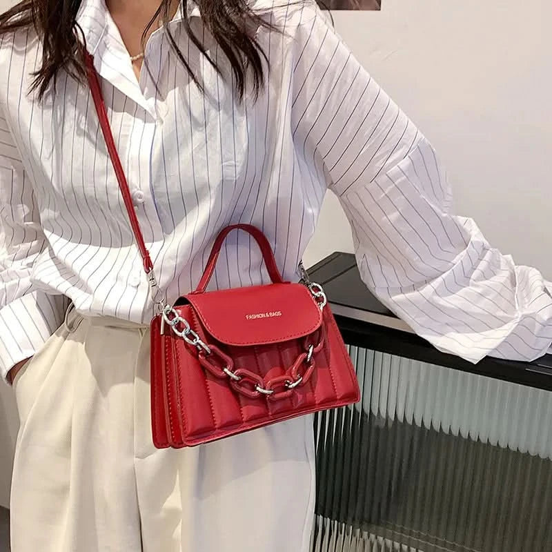 New Chains Shoulder Bag Women Solid Color Crossbody Bag Designer Messenger Handbag and Purse Luxury Top-handle Bag feminina - M & M Global