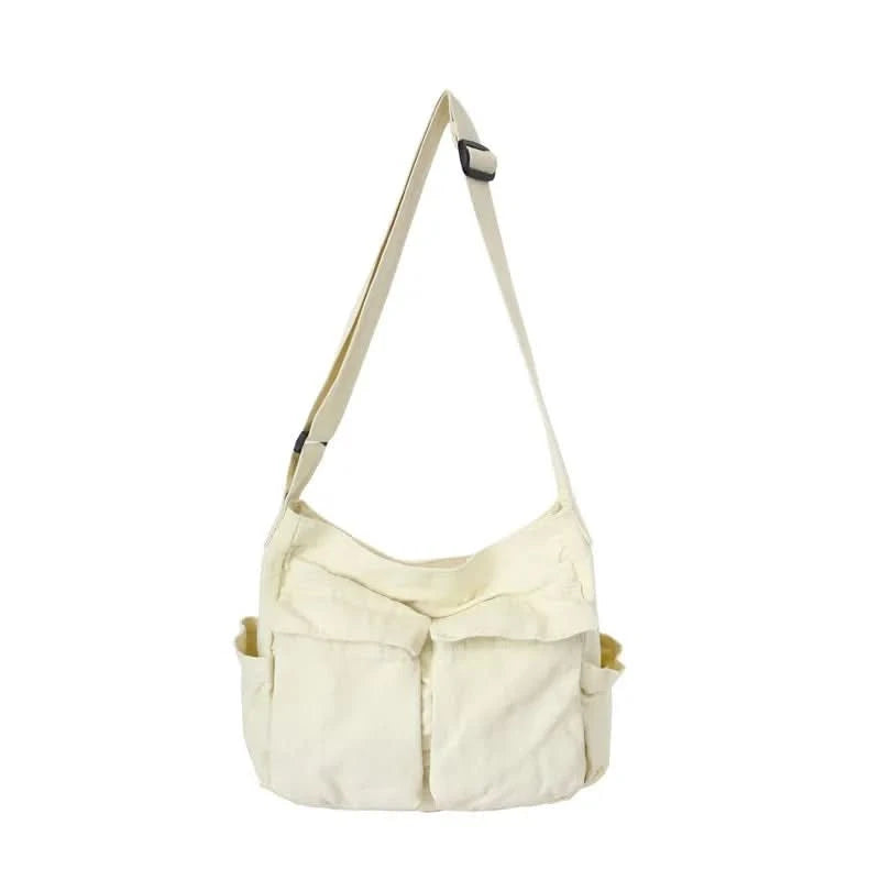 Women Vintage Handbag Canvas Teenager Shoulder Tote Bags Messenger Bags Ladies Casual Handbag Crossbody Purse - M & M Global