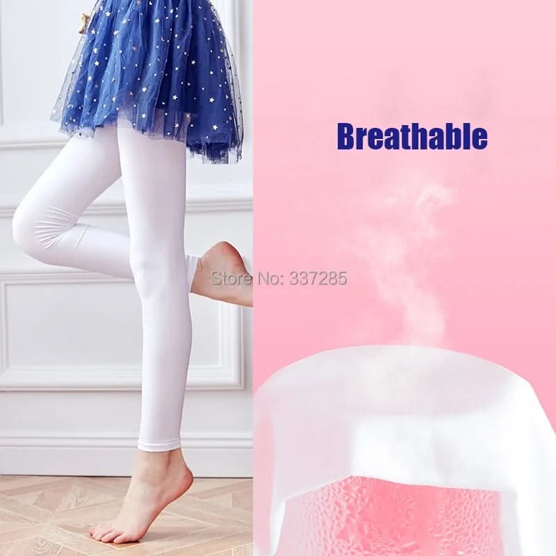 Spring Baby girl Boy nine-point Ballet dance leggings candy colors kids calf-length pants ankle-length Breathable child trousers - M & M Global