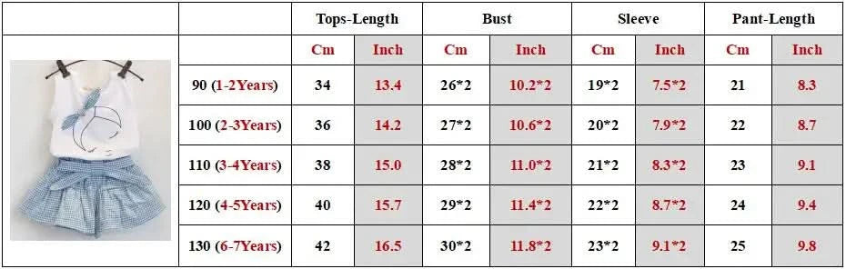 Summer Baby Girls Clothes Toddler Clothing Vest+Shorts 2PCS set Children Girls Costume 0-7Year Infant Outfits kidswear BC1152 - M & M Global