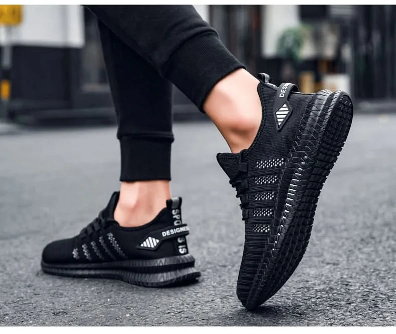 Fashion Men Sneakers Mesh Casual Shoes Lac-up Breathable Lightweight Walking Sneakers Men Shoes Size 39-48 Support Dropshipping - M & M Global