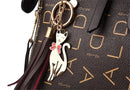 Fashion English Letter Handbag Women PU Leather Tassel Top-handle Bag Luxury Shoulder Bag Large Capacity Lady Tote Design Purse - M & M Global