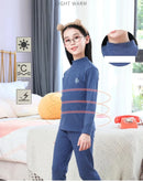 Autumn Winter Thermal Underwear Suit Girls Clothing Sets Boys Pajama Sets Baby No Trace Warm Sleepwear Candy Colors Kids Clothes - M & M Global