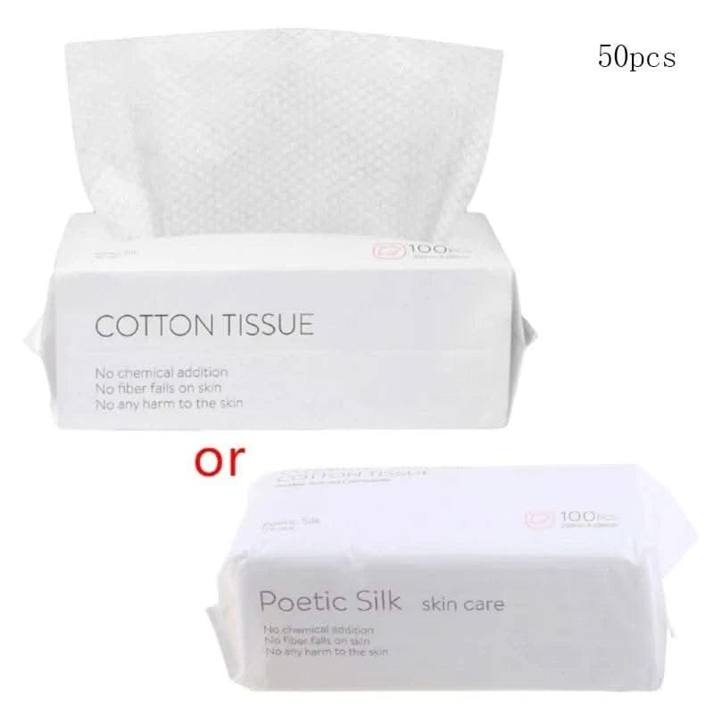 50/100pcs Disposable Face Towel Travel Cotton Makeup Wipes Facial Cleansing - M & M Global