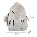 Fashion Big Student Backpack NEW Badge Rucksack Girls School Bag High Capacity Women Backpack Female Cute Leisure Travel Mochila - M & M Global
