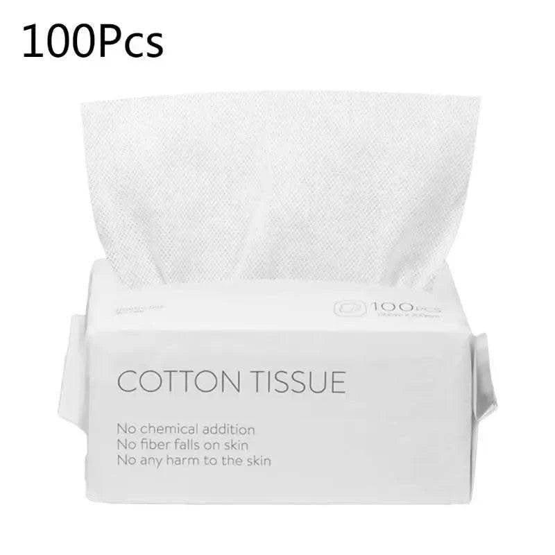 50/100pcs Disposable Face Towel Travel Cotton Makeup Wipes Facial Cleansing - M & M Global
