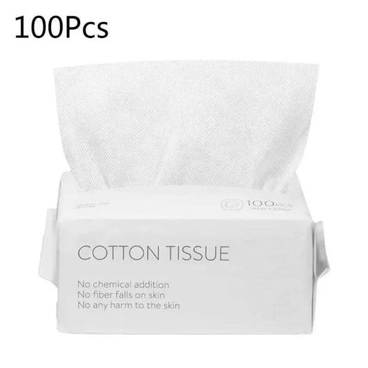 50/100pcs Disposable Face Towel Travel Cotton Makeup Wipes Facial Cleansing - M & M Global