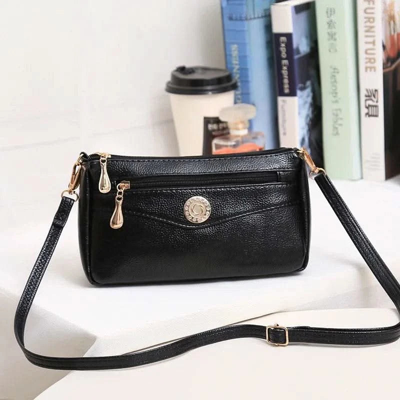 Crossbody Bags for Women PU Leather Messenger Bags Female Multiple Pocket Shoulder Bags Ladies Square Messenger Phone Purse - M & M Global