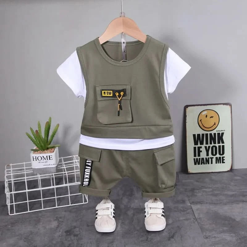 New Summer Baby Girl Clothes Infant Boys Clothing Children Casual T-Shirt Shorts 2Pcs/Set Toddler Sports Costume Kids Tracksuits - M & M Global