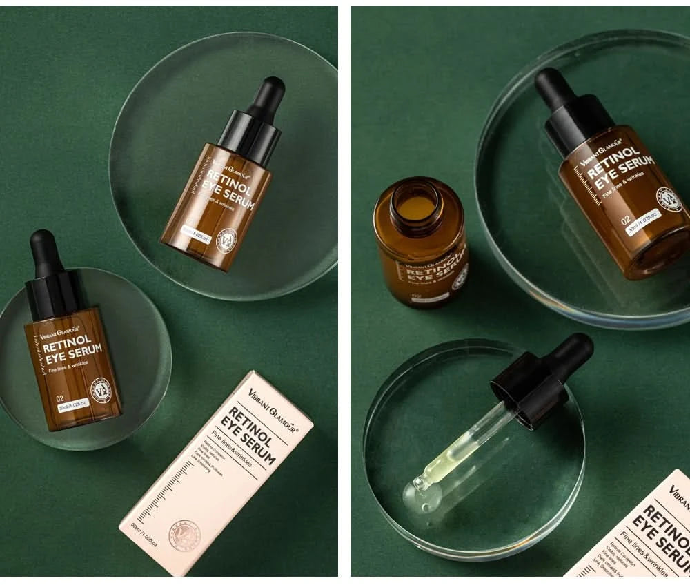 VIBRANT GLAMOUR Retinol Facial Skin Care Set Face Cream Eye Serum 2PCS - M & M Global