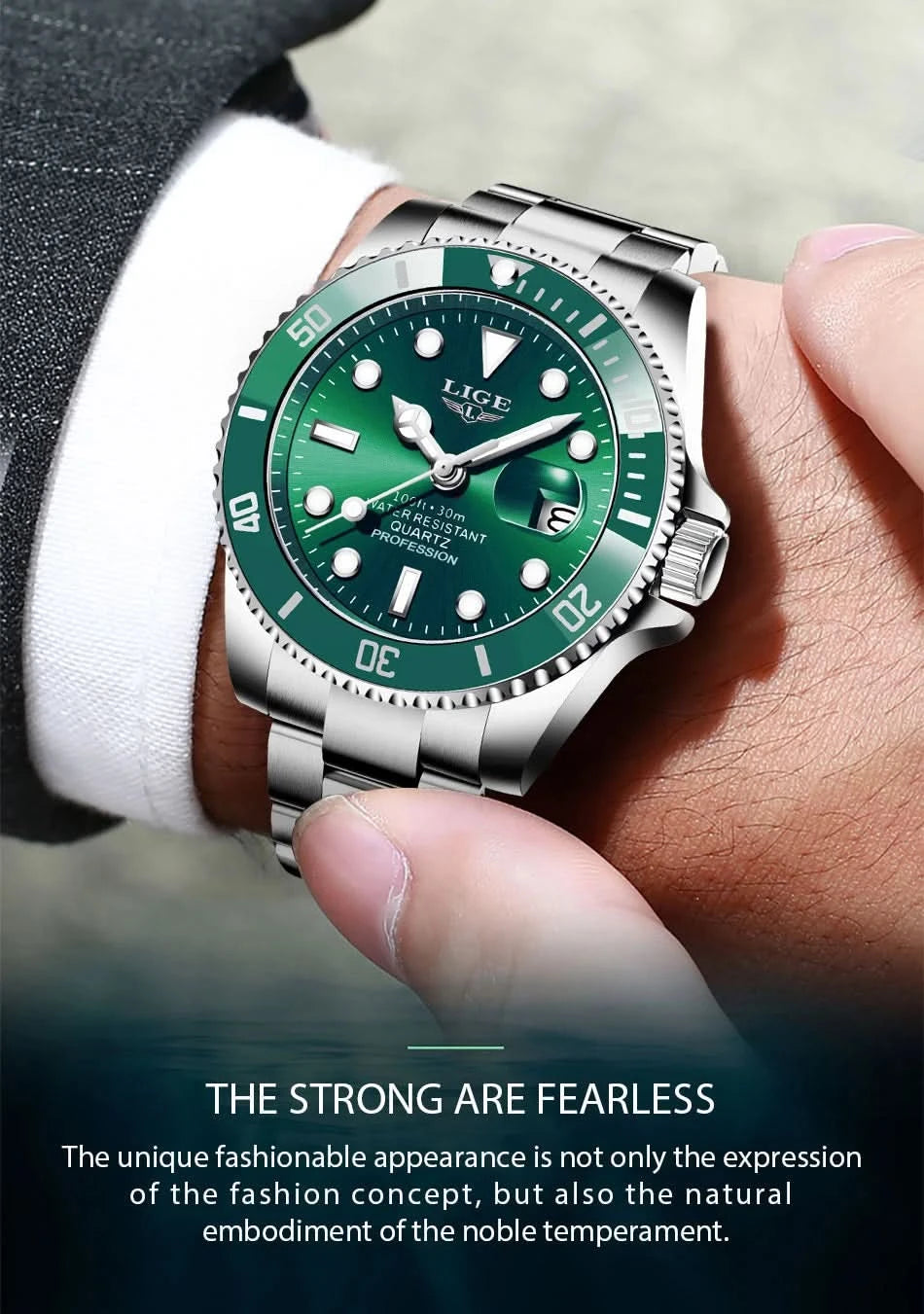 Reloj LIGE Top Brand Luxury Fashion Diver Watch Men Waterproof Date Clock Sport Watches Mens Quartz Wristwatch Relogio Masculino - M & M Global