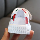 Hot sale pineapple strawberry spring and autumn new soft bottom girls children students casual non-slip PU leather sports shoes - M & M Global