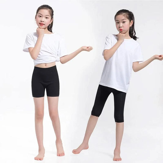 3-15Y girls spring summer pants calf-length leggings short Candy Color pants girls legging Knee Length baby girls cotton pants - M & M Global