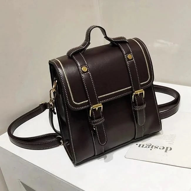 Vintage women messenger bags pu leather female shoulder bag small ladies Totes 2024 new Multifunction schoolbag bagpack handbag - M & M Global