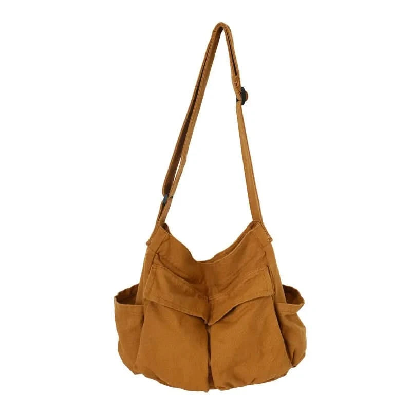 Women Vintage Handbag Canvas Teenager Shoulder Tote Bags Messenger Bags Ladies Casual Handbag Crossbody Purse - M & M Global