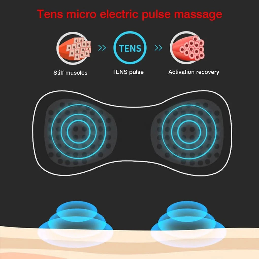 Small Electric Neck Massager Cervical Massage Stimulator Arthritis Muscle Shoulder Legs Massager 6 Modes Full Body Massager - M & M Global