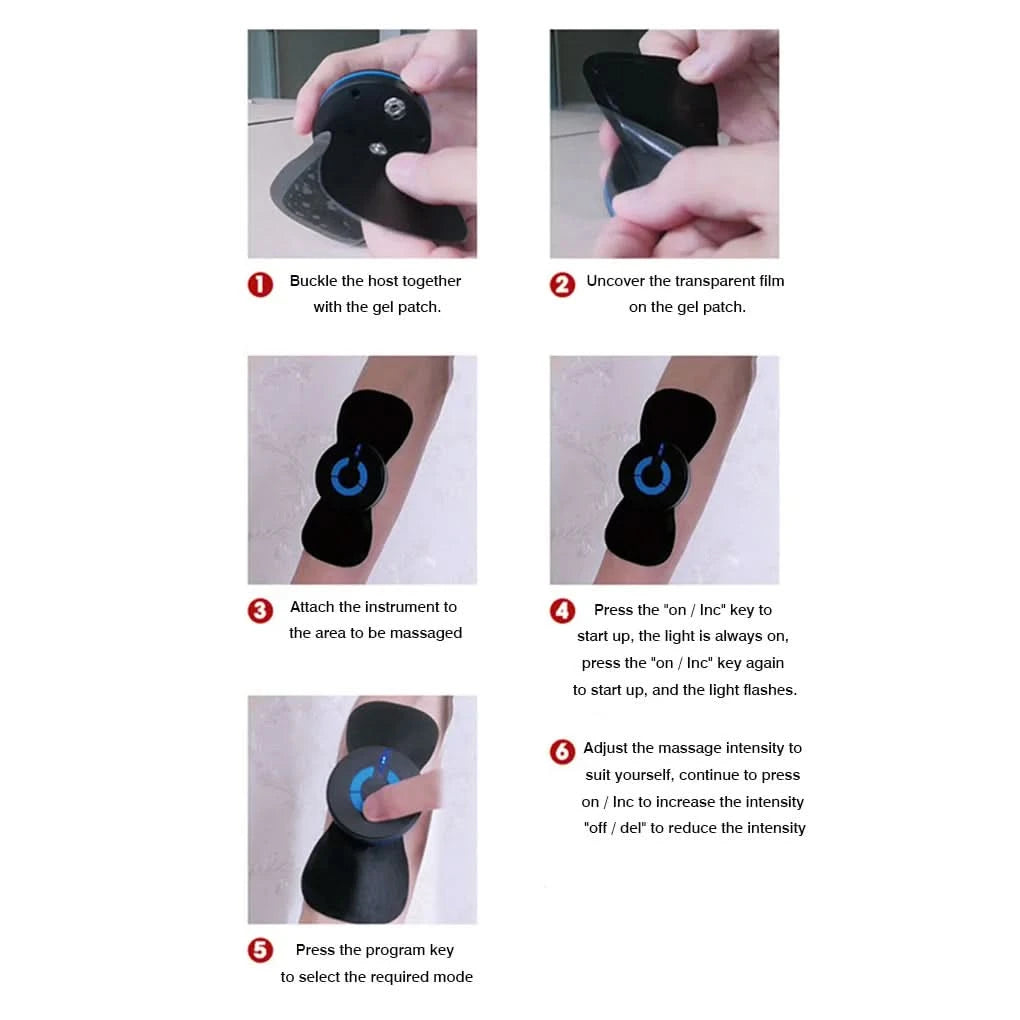 Small Electric Neck Massager Cervical Massage Stimulator Arthritis Muscle Shoulder Legs Massager 6 Modes Full Body Massager - M & M Global